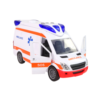 Interaktywne Auto Karetka Ambulans + Nosze Światło Dźwięk