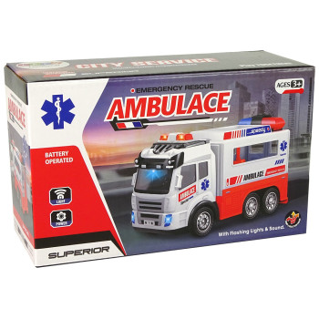 Ambulans Autko na Baterie Światło Dźwięki