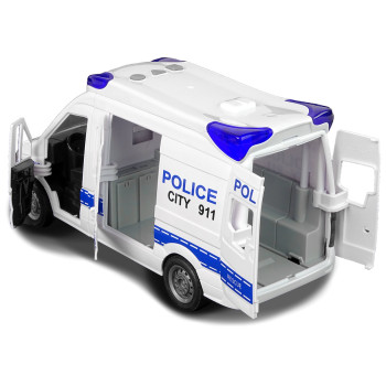 Interaktywna Policja Radiowóz Policyjny Światło Dźwięk Otwierane Drzwi