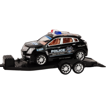 Auto Pickup Policyjne Z Lawetą Naczepą Auto Terenowe Zestaw Policja