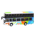 Autobus Dwupiętrowy Z Napędem Metalowy Kolorowy Światła Dźwięki