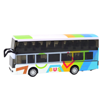 Autobus Dwupiętrowy Z Napędem Metalowy Kolorowy Światła Dźwięki