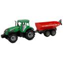 Zielony Traktor z Czerwoną Przyczepką Napęd Frykcyjny