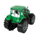 Zielony Traktor z Czerwoną Przyczepką Napęd Frykcyjny