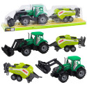 Zestaw Traktor Z Ładowaczem i Prasą Rolniczą Zielony