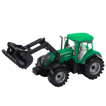 Zestaw Traktor Z Ładowaczem i Prasą Rolniczą Zielony