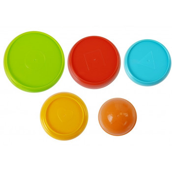 Piramidka Kubeczki Układanka Zręcznościowa dla Malucha 5szt