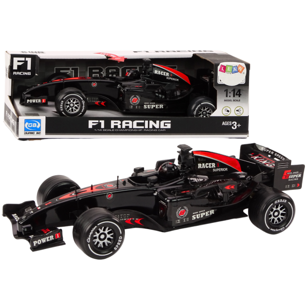 Wyścigówka Samochód Sportowy F1 Z Napędem 1:14 Czarna Dźwięki