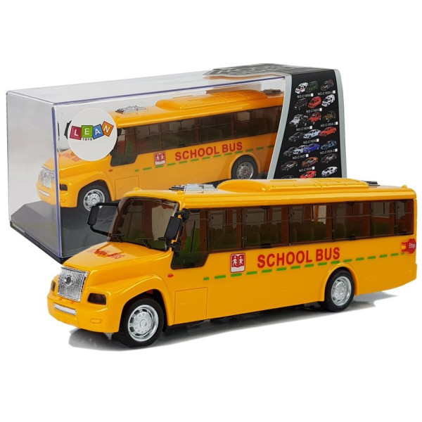 Szkolny Autobus z Naciągiem Światłami i Dźwiękami Otwierane Drzwi