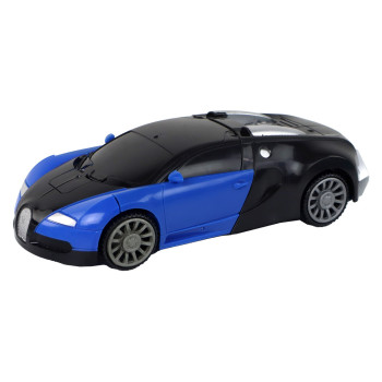 Samochód-Robot 2w1 Bugatti Niebieski Efekty Świetlne