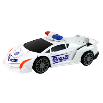 Samochód-Robot Policja Biały 2w1 Transformacja