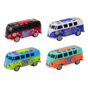 Camper Bus 1:32 Metalowy Światła Dźwięki Napęd Otwierane Drzwi