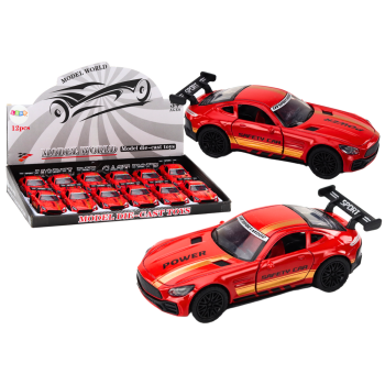 Auto Sportowe Samochód 1:32 Figurka Czerwona Spojler Metal