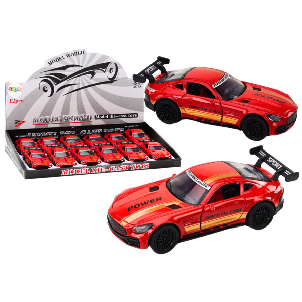 Auto Sportowe Samochód 1:32 Figurka Czerwona Spojler Metal