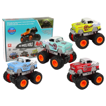 Auto 4x4 Klasyczny Model Na Dużych Kołach 4 Kolory