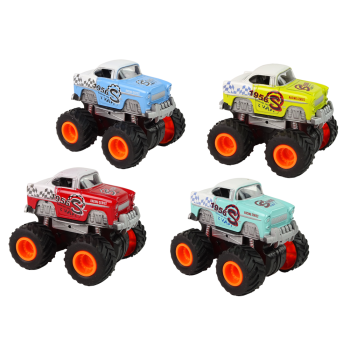 Auto 4x4 Klasyczny Model Na Dużych Kołach 4 Kolory