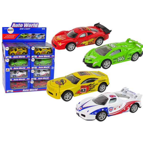 Auto Sportowe Wyścigowe Resorak Wyścigi 4 Kolory 1:43