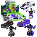 Auto Robot 2w1 Sportowy Samochód Policyjny Napęd Mix