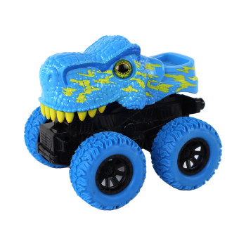 Pojazd Terenowy Pchacz Tyranozaur Rex Gumowe Koła Niebieski