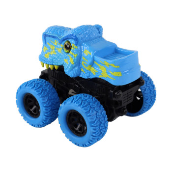 Pojazd Terenowy Pchacz Tyranozaur Rex Gumowe Koła Niebieski