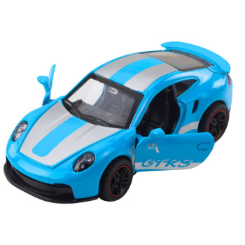 Samochód Wyścigowy Metalowy Napęd Otwierane Drzwi Niebieski GTRS 1:43