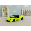 Samochód Sportowy Napęd Pull Back Metalowy Neonowy Zielony 1:43