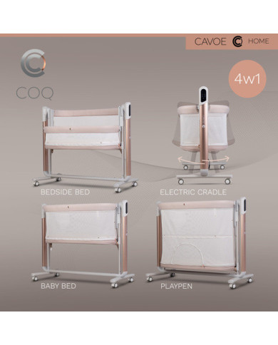 Elektryczna kołyska łóżeczko 4w1 Cavoe COQ Cashmere