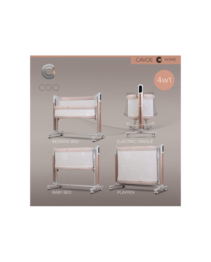 Elektryczna kołyska łóżeczko 4w1 Cavoe COQ Cashmere