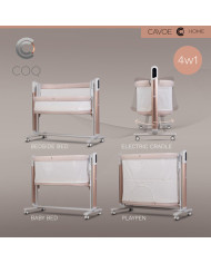 Elektryczna kołyska łóżeczko 4w1 Cavoe COQ Cashmere