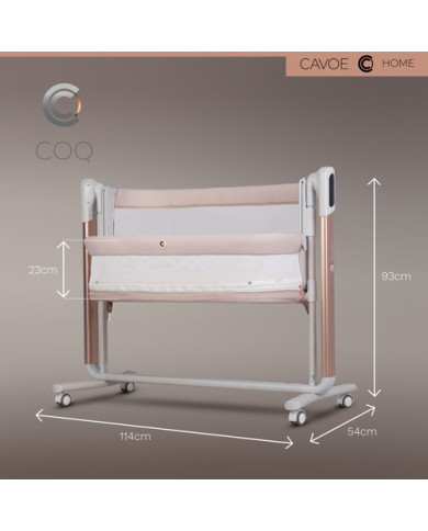 Elektryczna kołyska łóżeczko 4w1 Cavoe COQ Cashmere
