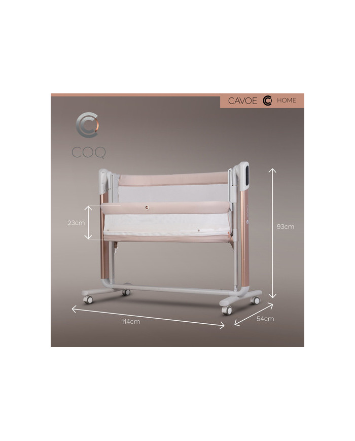 Elektryczna kołyska łóżeczko 4w1 Cavoe COQ Cashmere