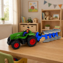 Traktor z Pługiem i Rolnikiem Zdalnie Sterowany RC Światła Zielony 1:24