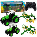 Traktor Rolniczy ze Zgrabiarką Zdalnie Sterowany RC Światła 1:24