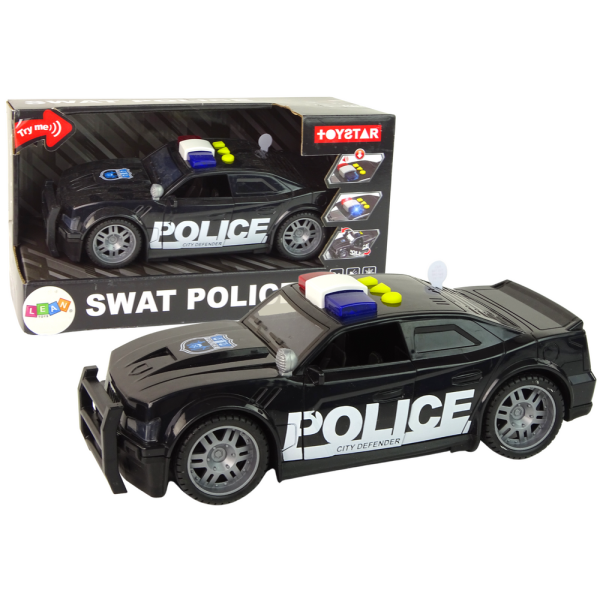 Auto Policja 1:14 Światła Dźwięki Czarne