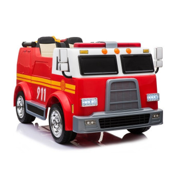 Wóz Strażacki na Akumulator Czerwony Dla Dzieci Pilot Sikawka LL911