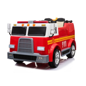 Wóz Strażacki na Akumulator Czerwony Dla Dzieci Pilot Sikawka LL911