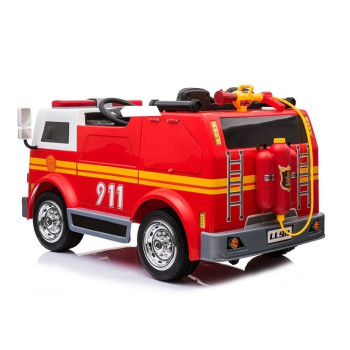 Wóz Strażacki na Akumulator Czerwony Dla Dzieci Pilot Sikawka LL911