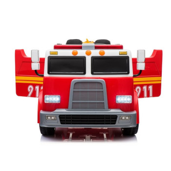Wóz Strażacki na Akumulator Czerwony Dla Dzieci Pilot Sikawka LL911