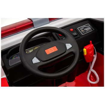 Wóz Strażacki na Akumulator Czerwony Dla Dzieci Pilot Sikawka LL911