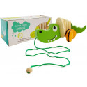 Drewniany Krokodyl na Kółkach 18cm