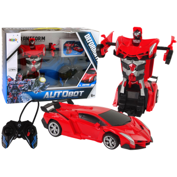 Auto Robot 2w1 Pilot R/C Zdalnie sterowane Czerwony