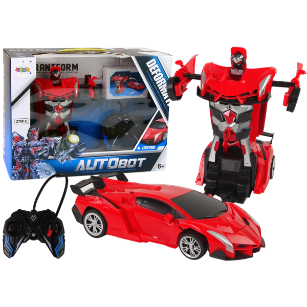 Auto Robot 2w1 Pilot R/C Zdalnie sterowane Czerwony