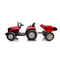 Traktor Na Akumulator HC-306 Czerwony Z Przyczepą 24V