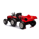Traktor Na Akumulator HC-306 Czerwony Z Przyczepą 24V