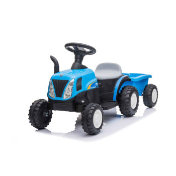 Traktor Na Akumulator z Przyczepą A009 Niebieski