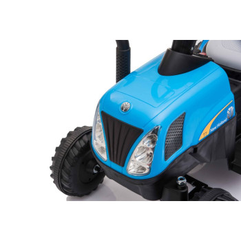 Traktor Na Akumulator z Przyczepą A009 Niebieski