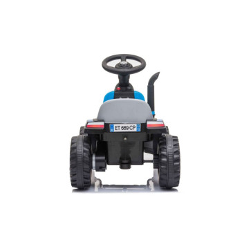 Traktor Na Akumulator z Przyczepą A009 Niebieski
