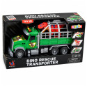 Ciężarówka Transporter Z Klatką Figurka Dinozaur T-Rex Światła Dźwięki 1:12