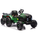 Traktor Na Akumulator CH9959B Z Przyczepą Ciemno Zielony 24V
