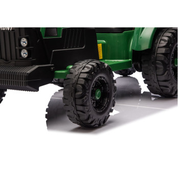 Traktor Na Akumulator CH9959B Z Przyczepą Ciemno Zielony 24V